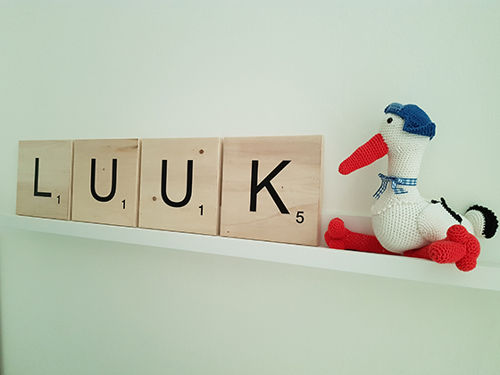 Grote Scrabble Letters Babykamer