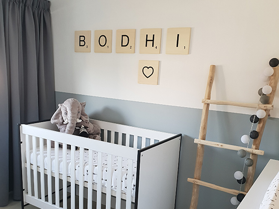 Grote Scrabble Letters Babykamer