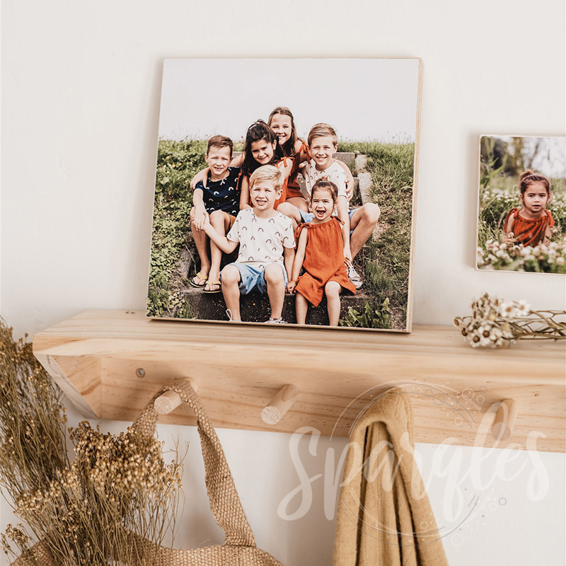 Foto op hout 20 x 20 cm | Foto's op Hout | Sparqles