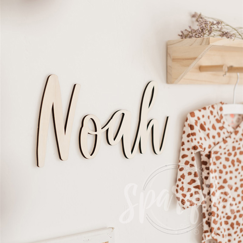 Naam in hout (Ontwerp Noah) | Letters & Namen | Sparqles