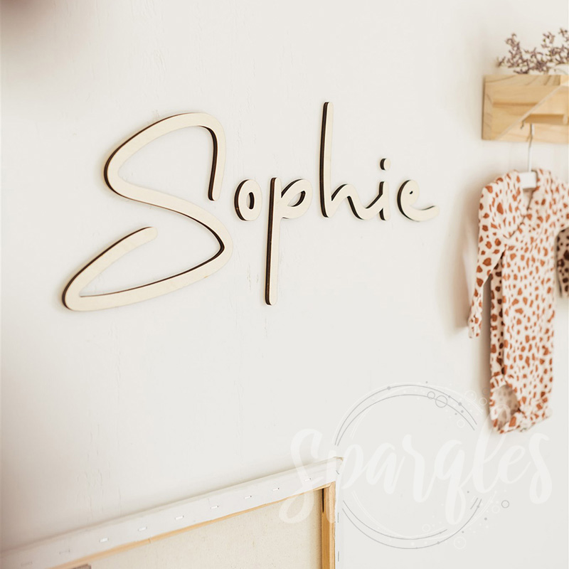 Naam in hout (Ontwerp Sophie) | Letters & Namen | Sparqles